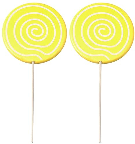 IMIKEYA 2st Simulation Lutscher Gefälschte Lutscher-requisite Fotografie-lutscher-stütze Simulation Lollipop-modell Lutscher-ornamente Musik Lutscher Dekorationsfälschung Groß Kind Hölzern