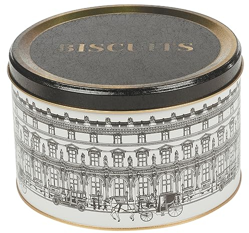 URBNLIVING Floral Paisley Cityscape Design Nesting Cookie Biscuit Muffin Candy Sweet Tins Small Cake Storage Tin Tea Tray Set (Versailles Biscuit Box)