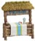 CREATIV DISCOUNT Miniatur-Strandbar/Tiki-Bar, Größe 7 x 8 x 2,5 cm