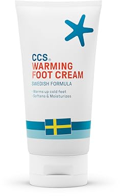 CCS Crème chauffante pour les pieds 150 ml - Hydrate et adoucit la peau sèche et les pieds froids avec une sensation de chaleur