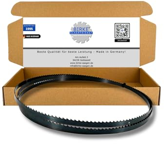 Birke® FLEXBACK & UDDEHOLM Bandsägeblätter 1400mm Breite 6-15mm für Weich- und Hartholz, NE-Schnitte... (1400x8x0,65 6ZpZ (FLEXBACK))