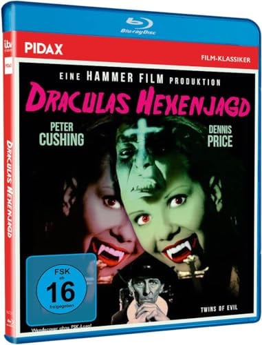 Draculas Hexenjagd (Twins of Evil) Kult Horrorfilm mit Starbesetzung aus den legendären Hammer Film Studios - Ein Meisterwerk aus Dracula Vampir und Hexen Motiven [Blu-Ray]