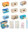 mzoLife 10 Stücke Mini Schatztruhe Holz mit 3 Aufkleber Glitzer, 9x5,5x5cm Schatzkiste mit Deckel, Holzschatulle Holzkiste zum Bemalen, für Kinder Bastelset Piratenparty Ocean Geburtstags DIY