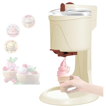 Ice Cream Machine, 1000ml Household Ice Cream Machine, Compressor Ice Machine, Fruit Yogurt Machine, Portable and Easy to Operate, Suitable for Home and Cafe Ice Cream Making
