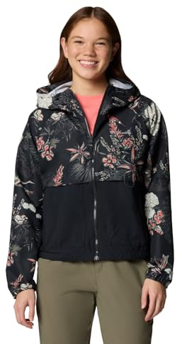 Columbia Spire Valley Printed Windbreaker BLACK OUTBACKED, BLACK - S