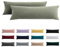 Seitenschläferkissen Bezug 40x145 2er Set - Salbeigrüne Kissenbezug 145x40 mit Reißverschluss 100% Mikrofaser Resistent und Hypoallergen Kopfkissenbezug für Seitenschläferkissen