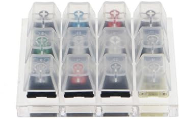 YUXITA 12 MX Switch Tester Tastiera Chiaro Keycaps Sampler PCB Tastiera Meccanica Traslucido Keycaps Strumento di Test