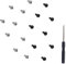 Sam&Johnny Studio Pro Headband Screws Replacement, Headset Screws for Beats Studio Pro, Studio3, Studio2, Studio1.0 Wired/Wireless Headphones (8pcs Silver+8pcs Black)