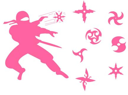 Ninja-Wandtattoo, Samurai-Wandaufkleber, Krieger, Wanddekoration, Aufkleber für Jungenzimmer, Dekoration, Design, entfernbares Kunstdekor, Wandbild, groß – 49 x 67 cm