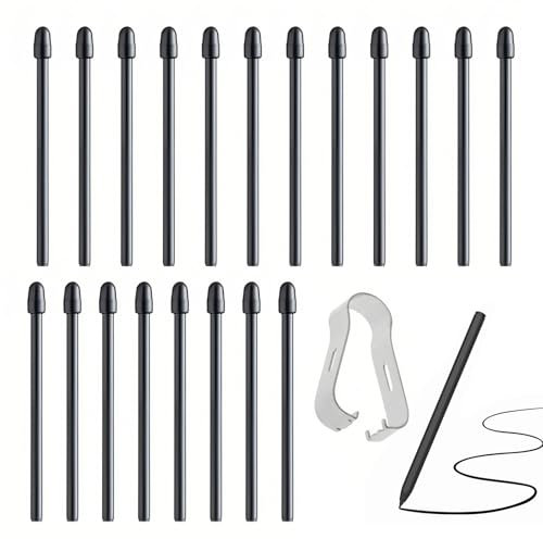 20pcs Pointes de Rechange pour Remarkable avec Clip en Métal, Pointe de Rechange Maker avec Outil d'Installation, Accessoires d'Écriture pour Remarkable 1&2 Remarkable Maker Plus (Noir)