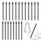 20pcs Pointes de Rechange pour Remarkable avec Clip en Métal, Pointe de Rechange Maker avec Outil d'Installation, Accessoires d'Écriture pour Remarkable 1&2 Remarkable Maker Plus (Noir)