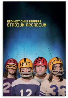 FHILTNMWC Red Hot Poster Chili Peppers Rockband Albumcover Musikposter Druck Gemälde für Schlafzimmer Leinwand Wandkunst ästhetisch dekorativ 30 x 45 cm Ungerahmt