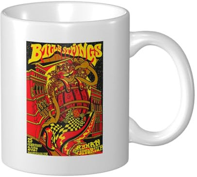 Billy Style Music Strings Mug Coole Weihnachten Kaffeetasse Keramik Tassen Heiße Kakaotasse Keramikbecher für Frauen und Männer Geeignet für Büro und Zuhause mit Griff