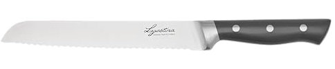 Lagostina Virtuoso, Coltello da Pane 20cm, Robusto e Resistente, Lama in Acciaio Inox, Manico Ergonomico Rivettato con Rinforzo, Elevata Affilatura, Taglio senza sforzo