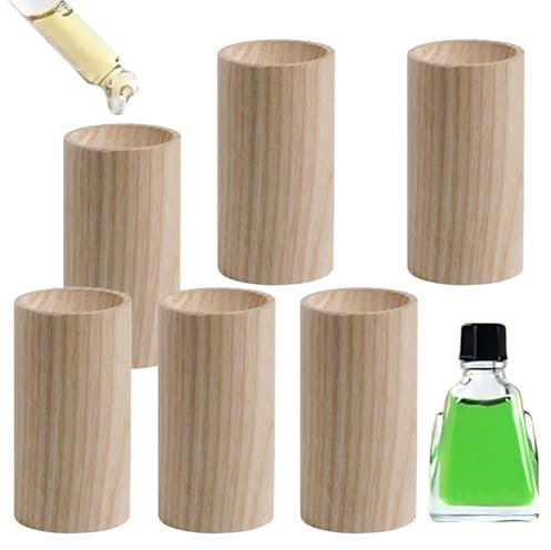 Diffusor für ätherisches Öl aus Holz, mit erfrischendem belebendem ätherischen Öl, Duftdiffusor, Auto-Öl-Diffusor, Aromatherapie-Diffusor für Zuhause, Büro, Schrank, Schuhschrank, Toilette, 6 Stück