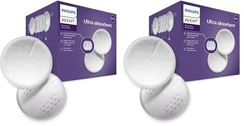 Philips Avent 60 coussinets d'allaitement jetables - jour et nuit (modèle SCF254/61) (Lot de 2)