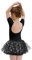 ANTLOOWW Kinder Ballettkleidung Mädchen Ballettkleid Pailletten Baumwolle Ballettanzug Tanzkleid Kurzarm Ballett Trikot Ballett Tütü mit Rock 2-11 Jahre (DE/NL/SE/PL, Numerisch, 100, Regular, schwarz)