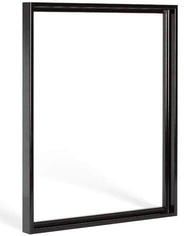 Haak Schattenfugenrahmen Lico 140x200cm Schwarz (Hochglanz) Selbstmontage Bausatz DIY