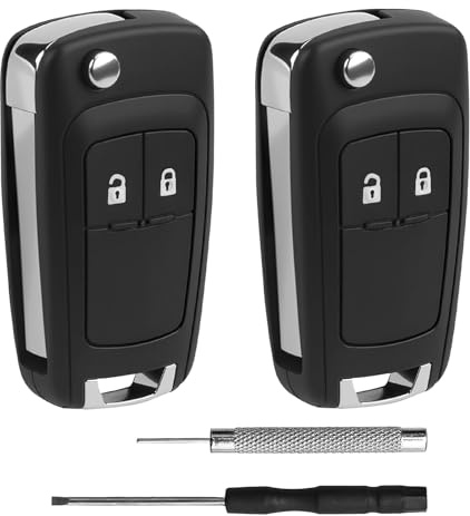 2 PCS Carcasa Llave de Coche 2 Botones Compatible con Opel Astra Chevrolet | Funda Llave Coche de Repuesto, Plástico ABS para Insignia Zafira Adam Mokka Orlando Aveo Spark Matiz Cruze Captiva