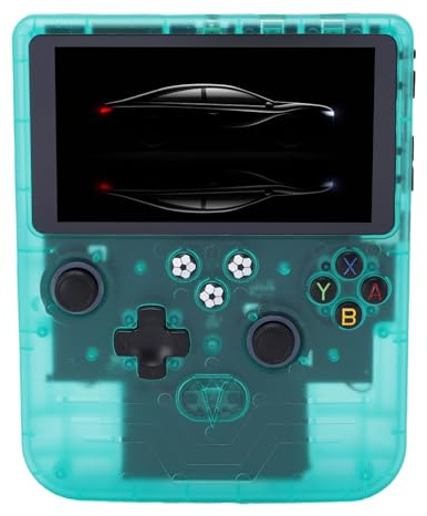 ZAICOLER Retro Handheld Game Console, 6.0in HD Screen 1.5GHz 64-Bit CPU with Preloaded Games 128G, RGB Backlit Joystick, 6000mAh Battery, Ideal for Travel & Gift (Transparent Green)