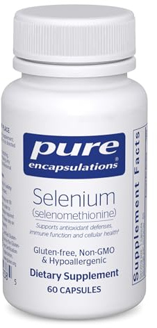 Pure Encapsulations Selenium - 200 mcg - for Healthy Cellular Function, Immune System & Antioxidant Defenses - Mineral Supplement - Vegan & Gluten Free - 60 Capsules