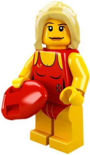 LEGO 8684 - Minifigur Rettungsschwimmerin aus Sammelfigurenserie 2