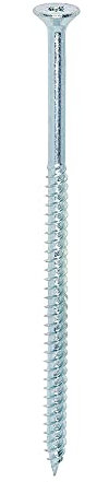 TIMCO 00104CWZ Twin-Threaded Woodscrews - PZ Double Countersunk, Zinc Plated, 10x4, Set of 100 Pieces