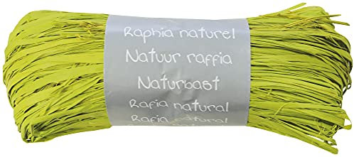 Clairefontaine - 196019C - Pelote Raphia Vert anis - Longueur 1m50 pour 50g - Loisirs Créatifs - Emballage Cadeau - DIY Multiples