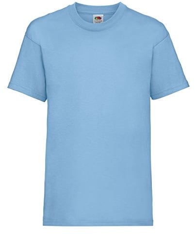 Fruit of the Loom Valueweight T-Shirt Crew Neck Short Sleeve Sky Blue 14-15