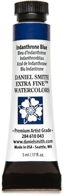 Daniel Smith Extra Fine Watercolor Paint, 5ml Tube, Indanthrone Blue, 284610043
