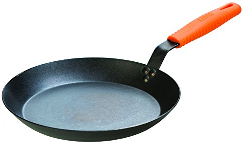 Lodge CRS12HH61 Carbon Steel Skillet, Black/Orange