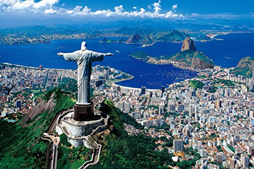 Aim for 1,000-piece jigsaw puzzle! Puzzle guru Rio de Janeiro, and the Corcovado Hill-Brazil (50x75cm)