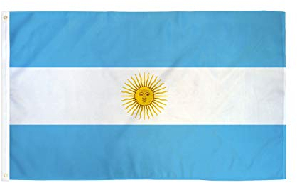 BANDERA de ARGENTINA 90x60cm - BANDERA ARGENTINA 60 x 90 cm poliéster ligero - AZ FLAG
