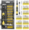 ORIA Kleiner Schraubendreher Set, 61 in 1 Präzisionsschraubendreher Set mit 57 Bits, Mini Schraubendreher Reparaturwerkzeuge mit Verlängerungsstange für Handy, Spielkonsole, Tablet, Gelb