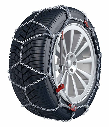 BB-EP Schneekette KÖNIG – Die 9mm-Schneekette mit manueller Spannung – Zugelassen für Skoda Roomster mit der Reifengröße 185/55 R15 im Set mit hochwertigen Handschuhen