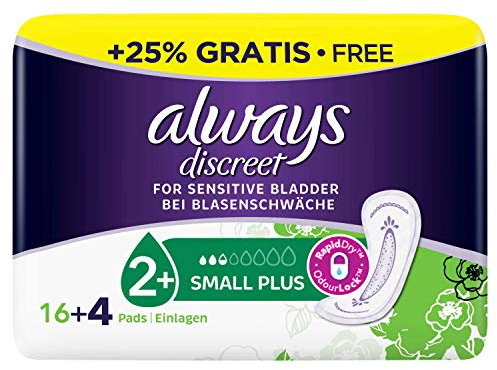 Always Discreet Einlagen Small Plus Bei Blasenschwäche, 20 Stück