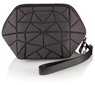 Pryzm Make-up-Tasche, sechseckig, reflektierend, 3D-Effekt, klein, 1 Stück