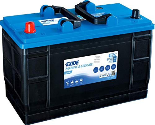 EXIDE 12V 115AH (110AH) ER550 EXIDE Leisure Marine Dual Range - 3 Years Warranty - Ultra Deep Cycle Battery