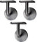3 x Handlaufträger Handlaufhalter Handlaufstütze starre Ausführung + Abdeckrosette Edelstahl für 42,4mm Handlaufrohr/Holzhandlauf von SO-TOOLS®