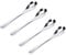 VANRA Teaspoon Set 4 PCS 4.9in Stainless Steel Coffee Spoon Small Spoons Dessert Spoon Set Silver Flatware Set, Polished & Dishwasher Safe