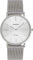 Oozoo Vintage Damenuhr mit massivem grobmaschigem Edelstahl Milanaise Metallband 36 MM Silberfarben/Silberfarben C9906