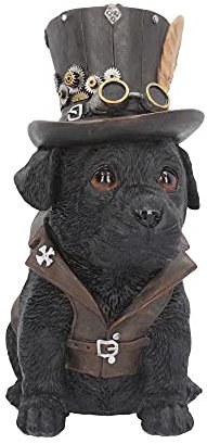 Nemesis Now Cogsmiths Hundefigur, 26 cm, Schwarz