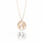 LENIRA® Weltkugel Halskette zarte Kette für Damen aus Edelstahl mit Gold und Roségold überzogen Kettenlänge verstellbar 40-45 cm (Roségold)