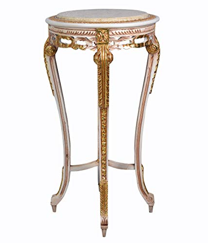 Beistelltisch Rokoko Blumentisch Barocktisch Nachttisch Tisch 89 cm Gold Antikstil cat194 Palazzo Exklusiv