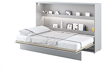 Schrankbett LENART Wandklappbett 120x200 BED CONCEPT Horizontal Grau