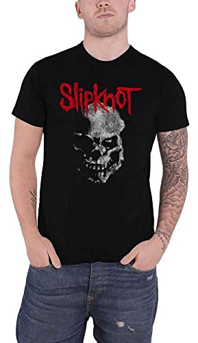 Slipknot T Shirt Gray Chapter Skull Band Logo Nue offiziell Herren Schwarz XL