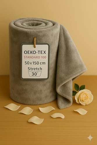 StoffBook grau flauschiger Kunstpelz Stoff zum Basteln, Fellimitat, Plüschstoff, Teddyplüsch, für DIY, Nähprojekte, Bastel Fell, Kunstfell Accessoires und Dekoration, c951
