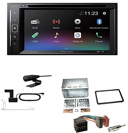 Pioneer AVH-A240DAB Autoradio Bluetooth DAB DVD USB passend für Alfa Romeo Spider 2006-2010 ohne OEM Navi