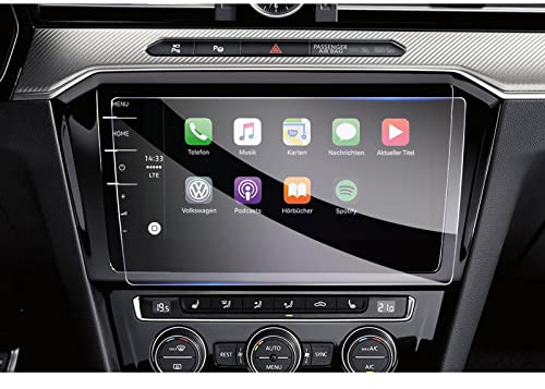 GAFAT Kompatibel mit VW Passat B8 GTE Variant Alltrack 2018-2022 2023 9,2 Navigation Schutzfolie, Gehärtetes Glas Displayschutzfolie für 9,2 Zoll Discover Pro, Stoßfest, 9H Anti-Kratzen