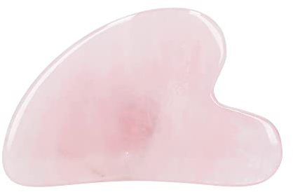 T4B ilu Gua Sha Stein mit Rosenquarz zur Gesichts- und Halspflege, zur Stimulierung und Straffung der Haut, Bequem, mit Abgestimmtem Etui, Geschenkidee